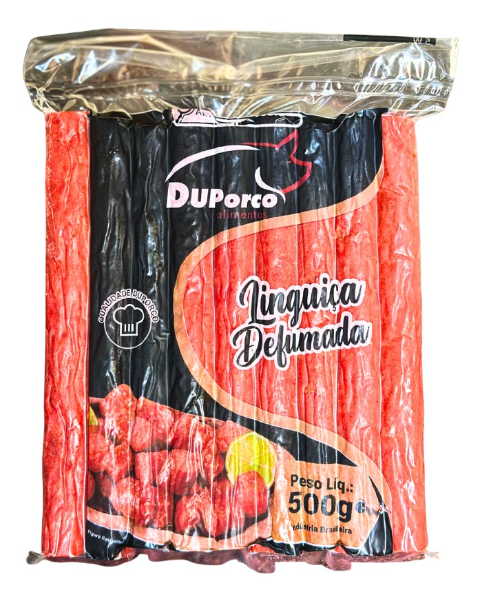 Embalagem da Linguiça Defumada DuPorco, 500g
