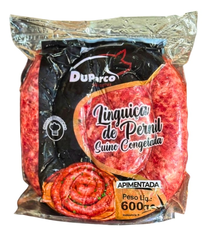 Embalagem da Linguiça de Pernil DuPorco, apimentada, 600g